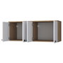 Hanah Home Armario Multiusos BA120 - 2670 Nogal y Blanco